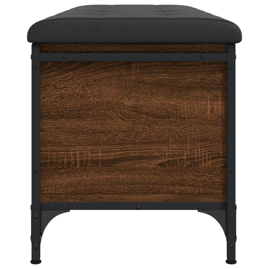 vidaXL Παγκάκι Αποθήκευσης Καφέ Δρυς 102x42x45 εκ. από Επεξ. Ξύλο