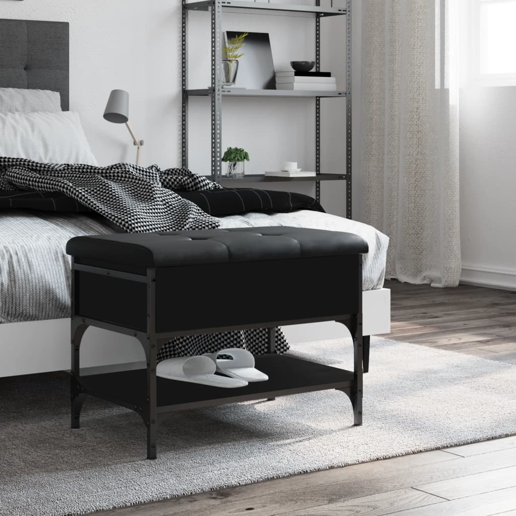 vidaXL Παπουτσοθήκη Μαύρη 62x42x45 εκ. από Επεξεργασμένο Ξύλο