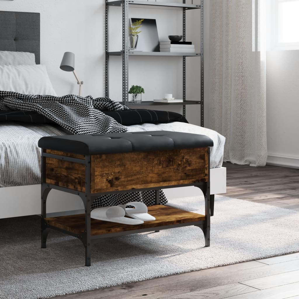 vidaXL Παπουτσοθήκη Καπνιστή Δρυς 62x42x45 εκ. από Επεξεργασμένο Ξύλο