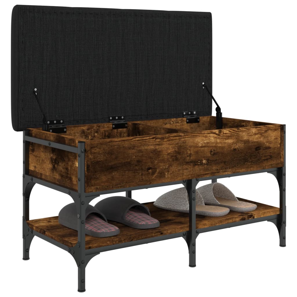 vidaXL Παπουτσοθήκη Καπνιστή Δρυς 82x42x45 εκ. από Επεξεργασμένο Ξύλο