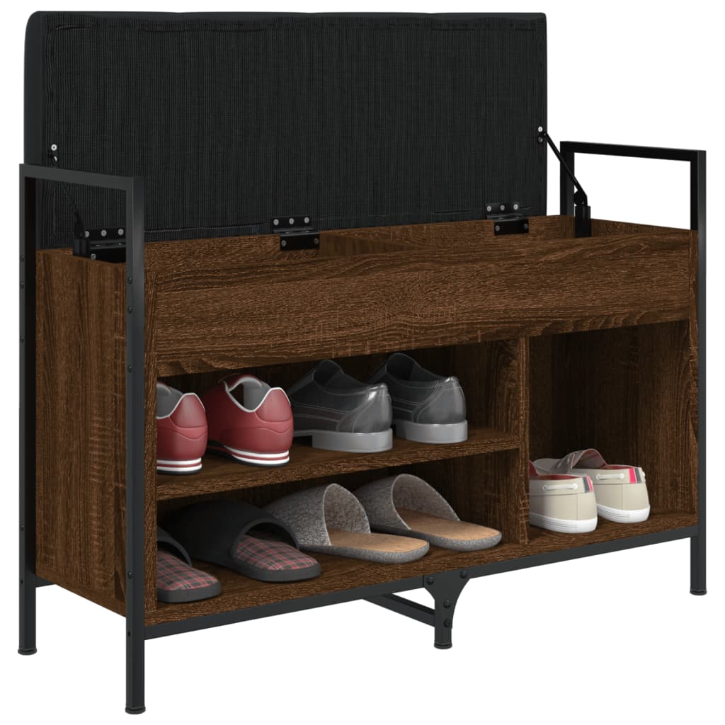 vidaXL Παπουτσοθήκη Καφέ Δρυς 85,5x32x57,5 εκ. από Επεξεργασμένο Ξύλο