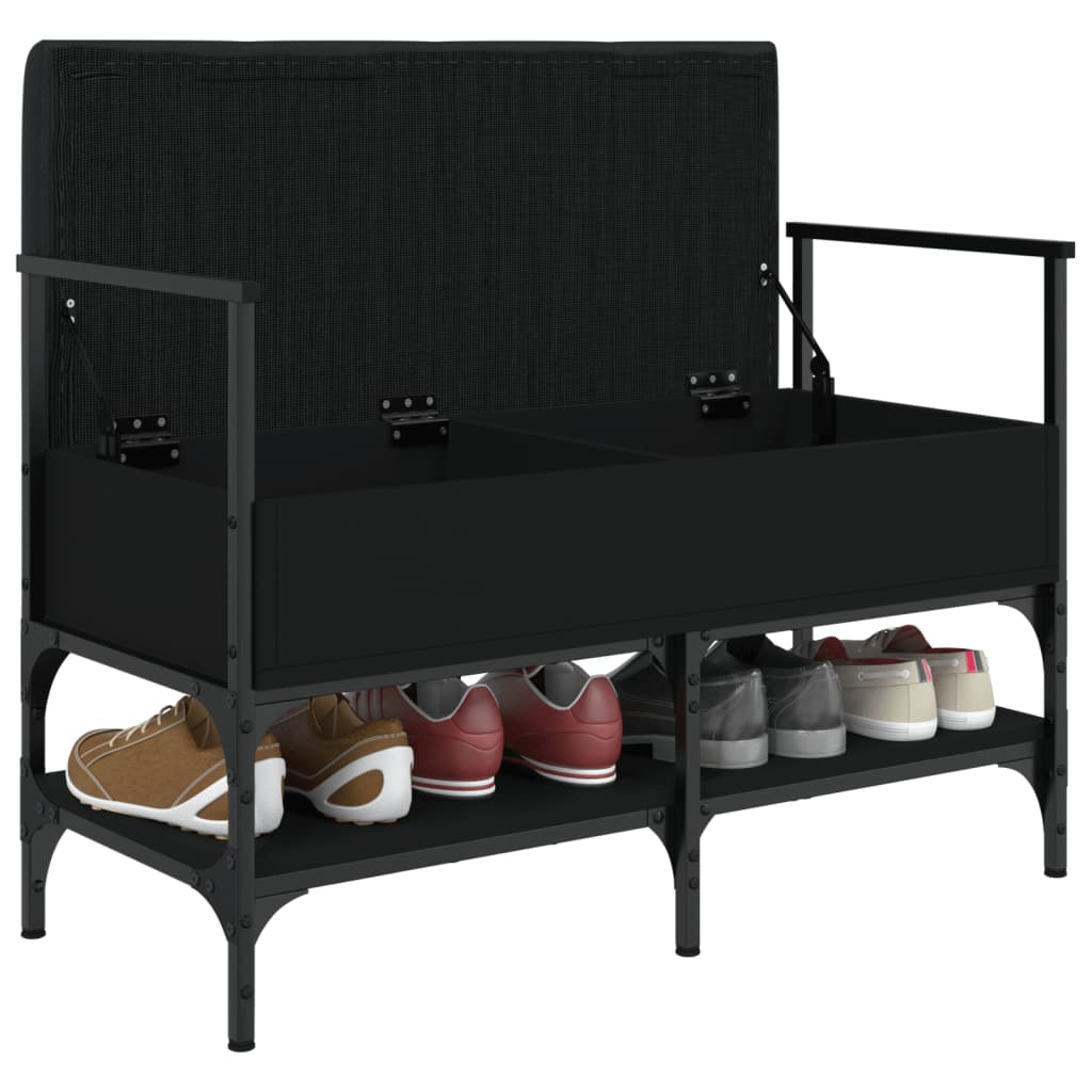 vidaXL Παπουτσοθήκη Μαύρη 85,5x42x57,5 εκ. από Επεξεργασμένο Ξύλο