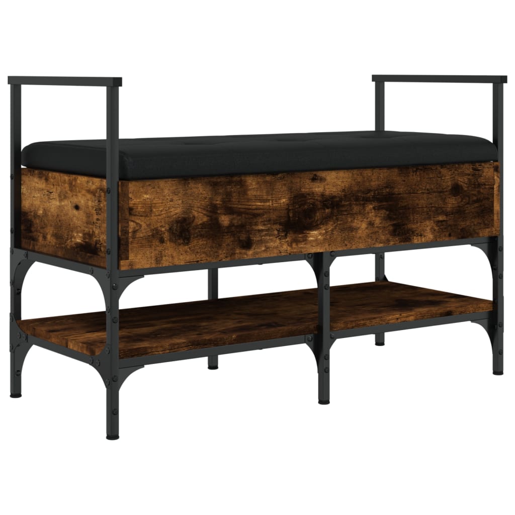 vidaXL Παπουτσοθήκη Καπνιστή Δρυς 85,5x42x57,5 εκ. Επεξεργασμένο Ξύλο