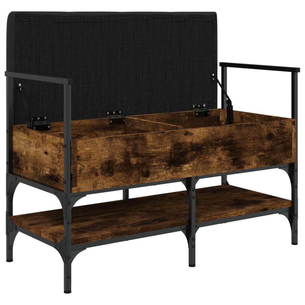 vidaXL Παπουτσοθήκη Καπνιστή Δρυς 85,5x42x57,5 εκ. Επεξεργασμένο Ξύλο