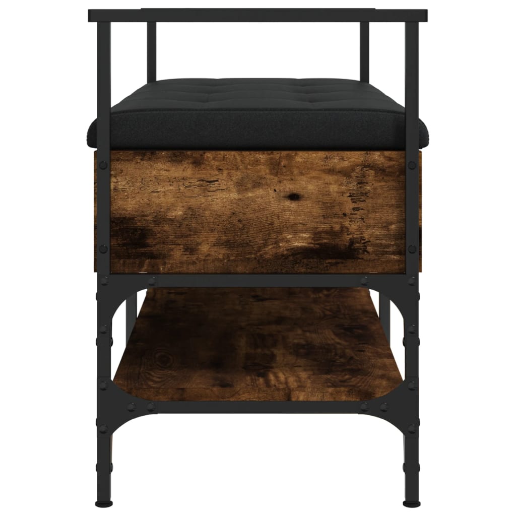 vidaXL Παπουτσοθήκη Καπνιστή Δρυς 85,5x42x57,5 εκ. Επεξεργασμένο Ξύλο