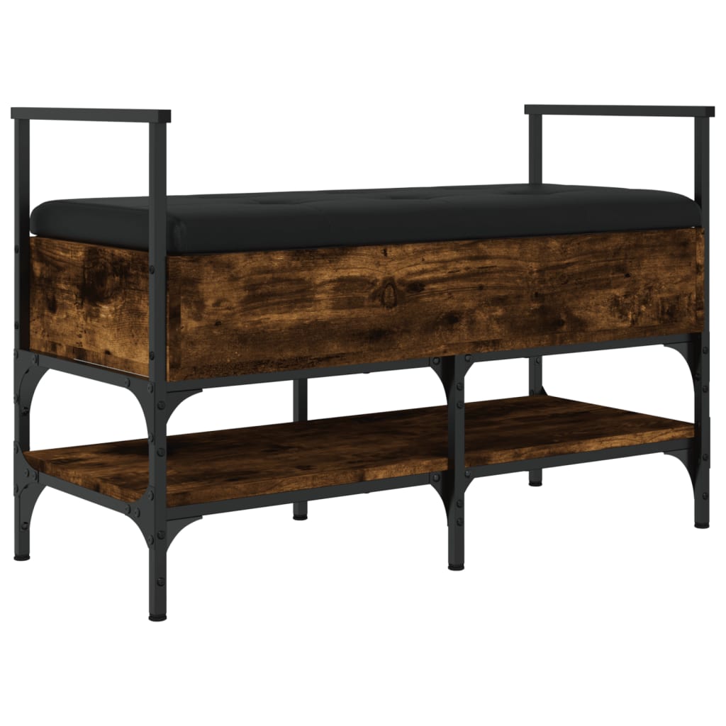 vidaXL Παπουτσοθήκη Καπνιστή Δρυς 85,5x42x57,5 εκ. Επεξεργασμένο Ξύλο