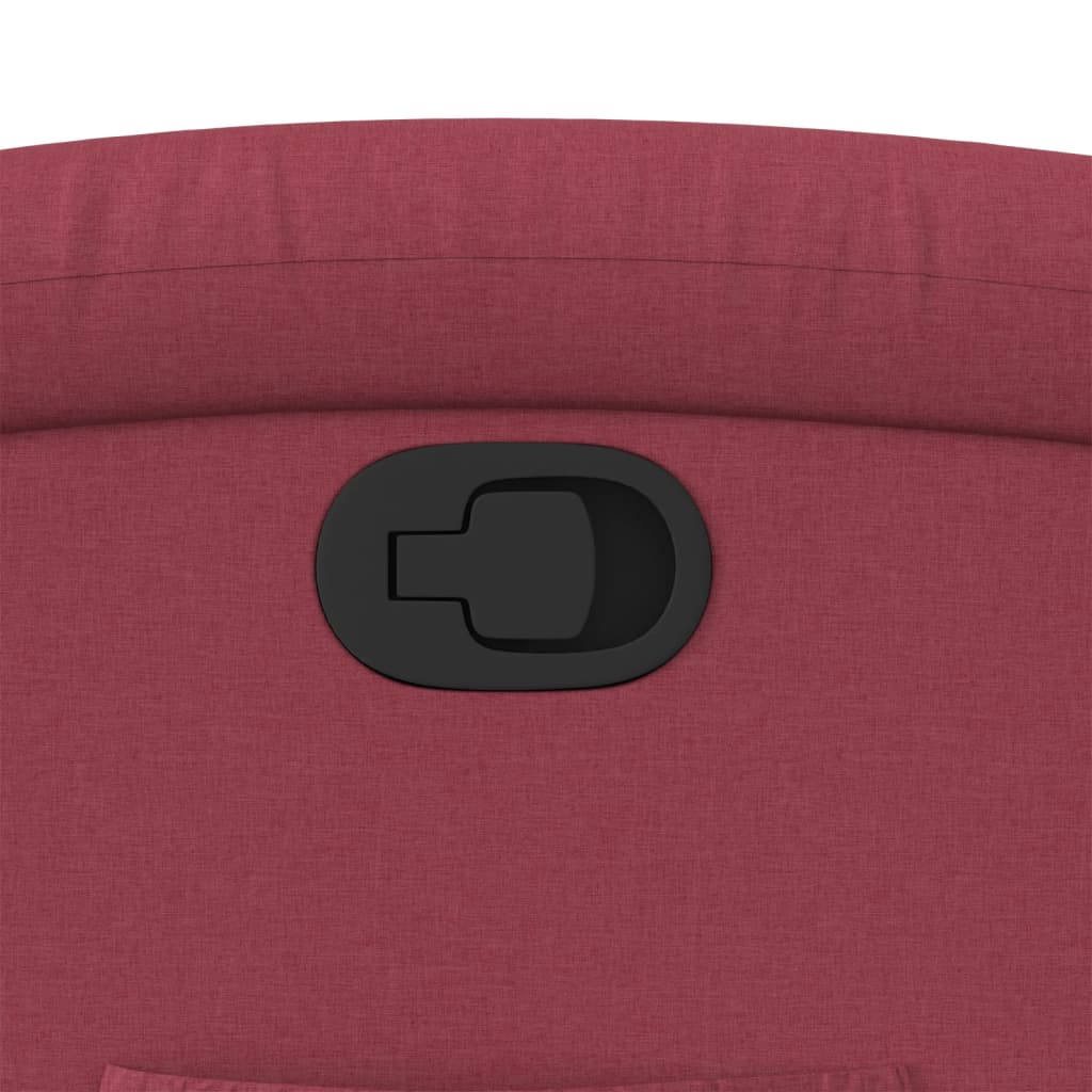 vidaXL Πολυθρόνα Ανακλινόμενη με Ανύψωση Μπορντό Υφασμάτινη