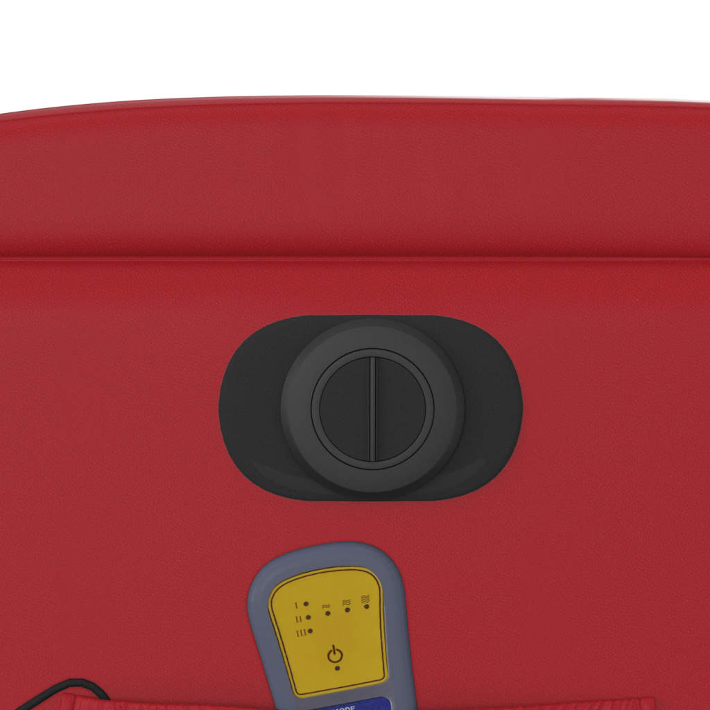 vidaXL Πολυθρόνα Μασάζ Ανακλινόμενη Ηλεκτρική Κόκκινη Συνθετικό Δέρμα