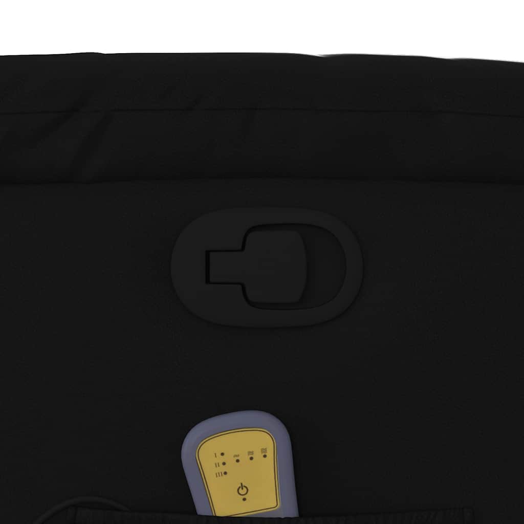 vidaXL Πολυθρόνα Μασάζ Ανακλινόμενη με Ανύψωση Μαύρη Συνθετικό Δέρμα