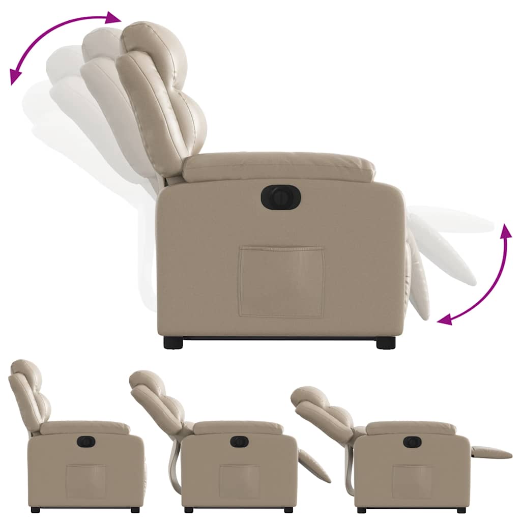 vidaXL Πολυθρόνα Ηλεκ.Ανακλινόμενη με Ανύψωση Συνθ. Δέρμα