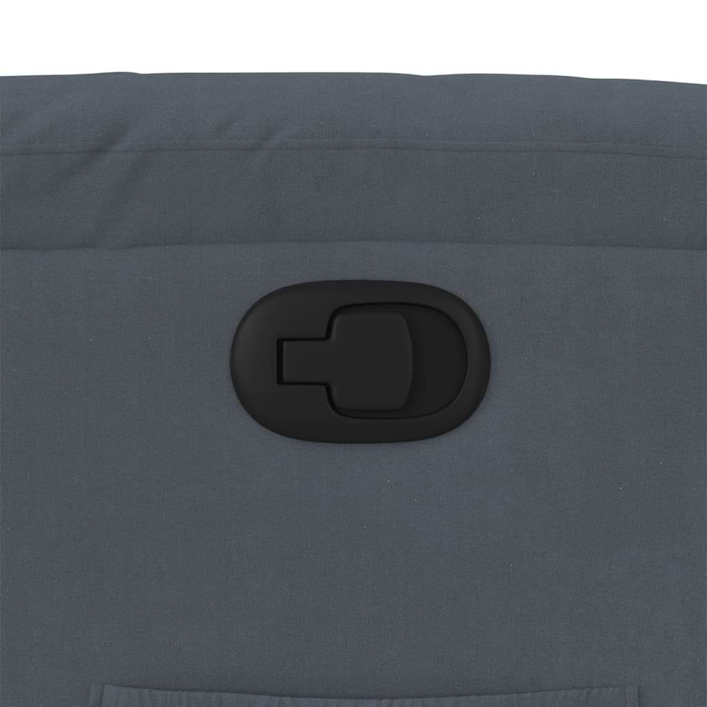 vidaXL Πολυθρόνα Ανακλινόμενη με Ανύψωση Σκούρο Γκρι Βελούδινη