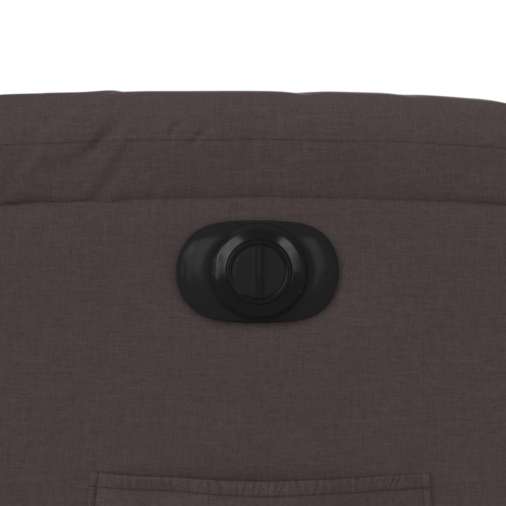 vidaXL Πολυθρόνα Ανακλινόμενη Ηλεκτρική Σκούρο Καφέ Υφασμάτινη