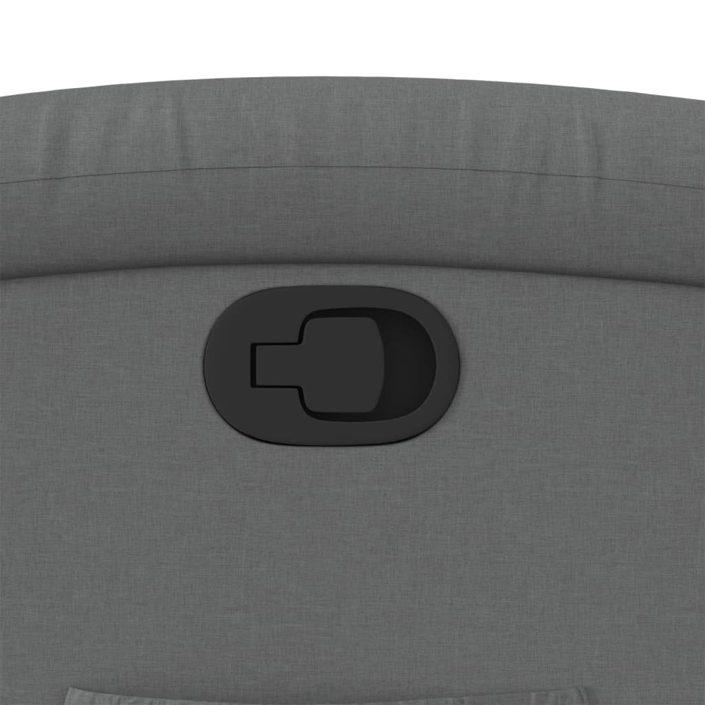 vidaXL Πολυθρόνα με Ανακλινόμενη Πόρτα Σκούρο Γκρι Υφασμάτινη