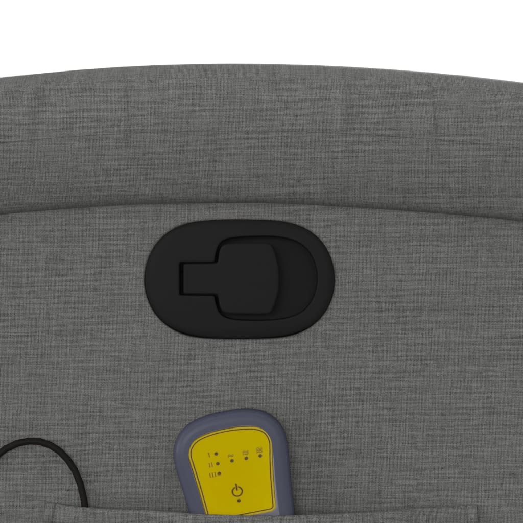 vidaXL Πολυθρόνα Μασάζ με Ανακλινόμενη Πόρτα Σκούρο Γκρι Υφασμάτινη