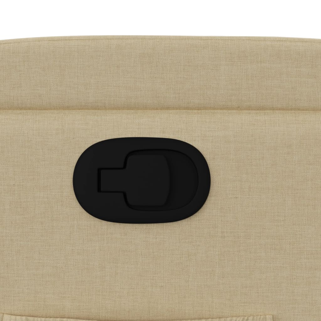 vidaXL Πολυθρόνα Ανακλινόμενη με Κρεμ Ύφασμα από Ύφασμα