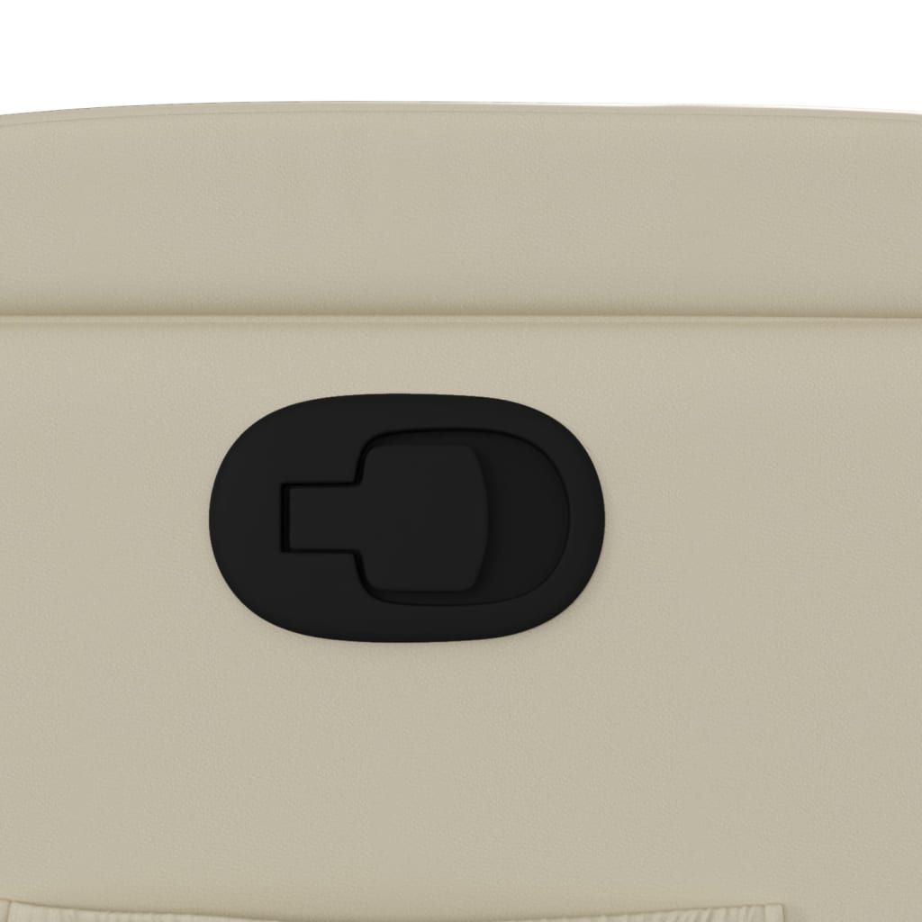 vidaXL Πολυθρόνα Ανακλινόμενη Κρεμ από Συνθετικό Δέρμα