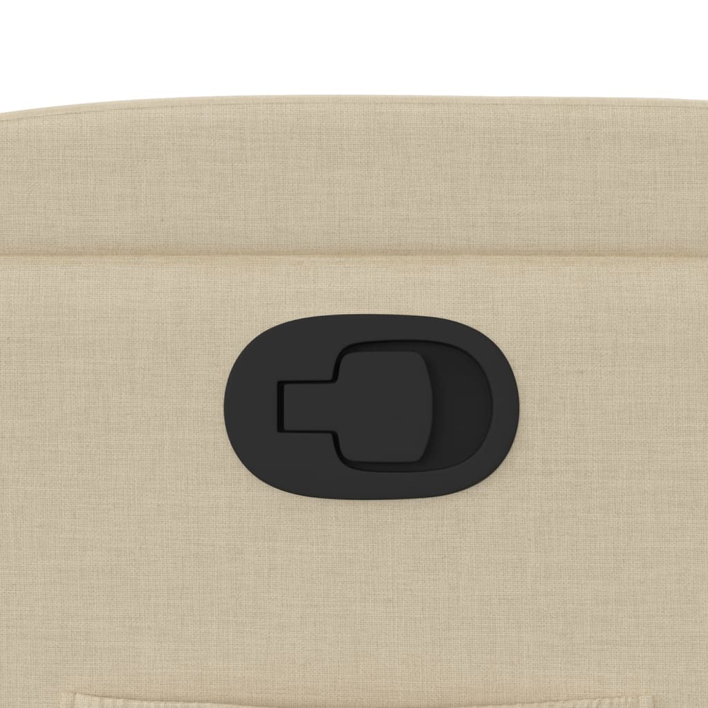 vidaXL Πολυθρόνα Ανακλινόμενη με Κρεμ Ύφασμα από Ύφασμα