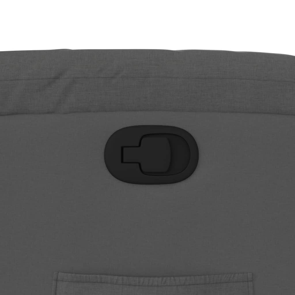 vidaXL Πολυθρόνα με Ανακλινόμενη Πόρτα Σκούρο Γκρι Υφασμάτινη