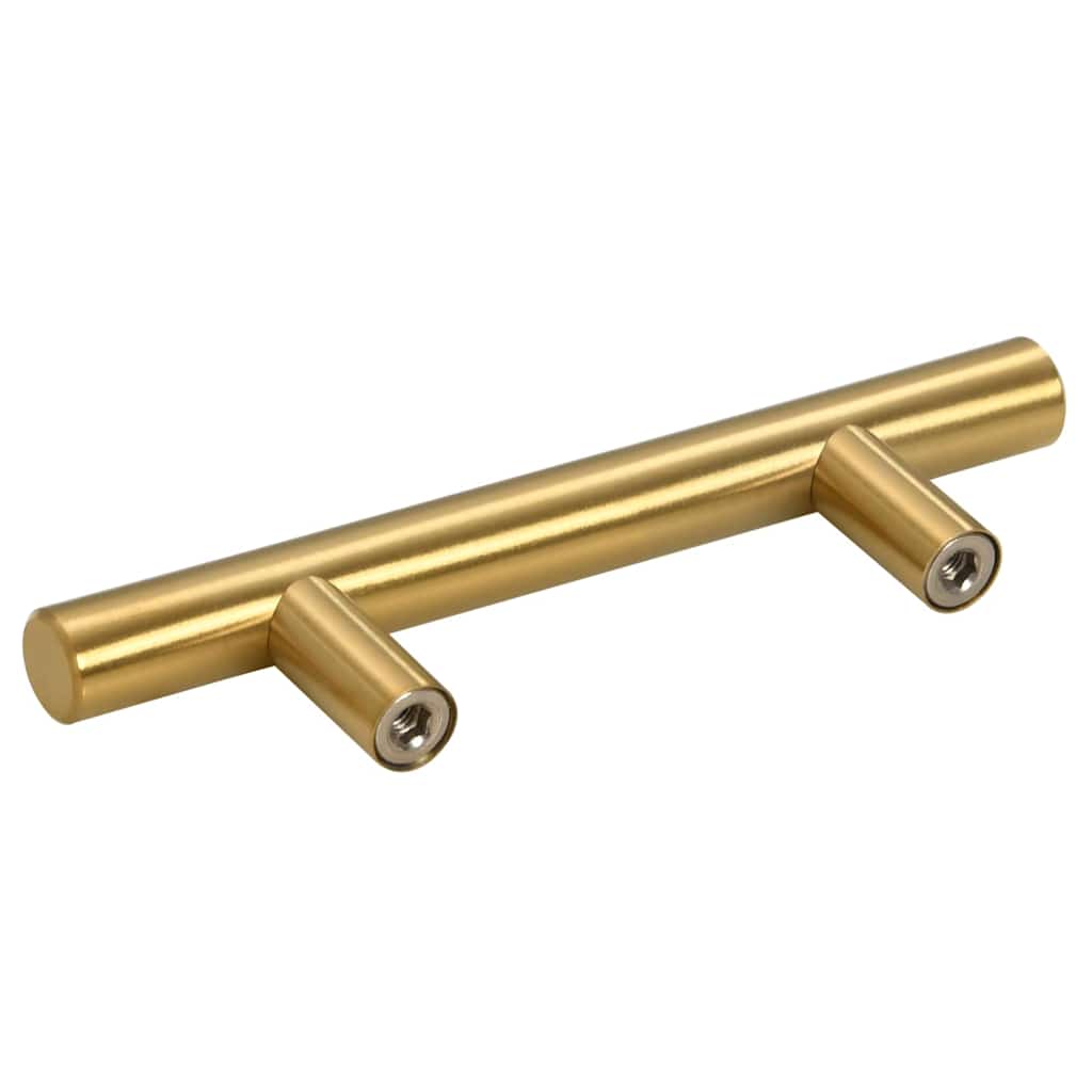 vidaXL Λαβές Ντουλαπιών 10 τεμ. Χρυσές 64 χιλ. από Ανοξείδωτο Ατσάλι