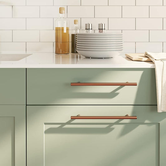 vidaXL Λαβές Ντουλαπιών 5 τεμ. Μπρονζέ 192 χιλ. από Ανοξείδωτο Ατσάλι