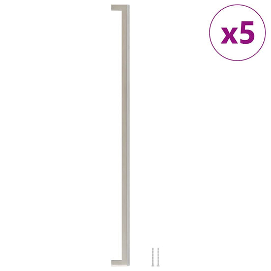 vidaXL Λαβές Ντουλαπιών 5 τεμ. Ασημί 480 χιλ. από Ανοξείδωτο Ατσάλι