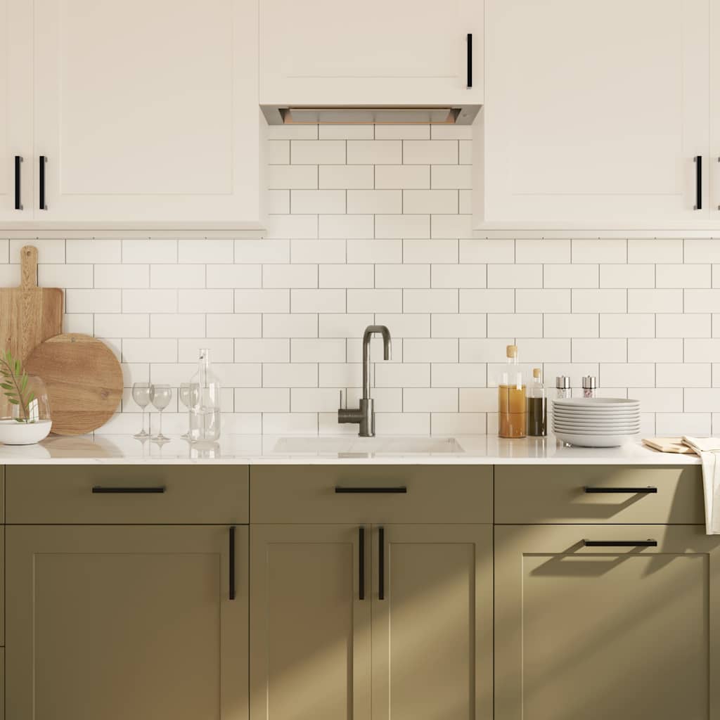 vidaXL Λαβές Ντουλαπιών 10 τεμ. Μαύρες 128 χιλ. από Ανοξείδωτο Ατσάλι