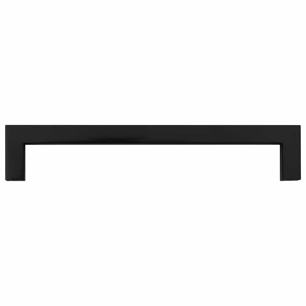 vidaXL Λαβές Ντουλαπιών 10 τεμ. Μαύρες 160 χιλ. από Ανοξείδωτο Ατσάλι