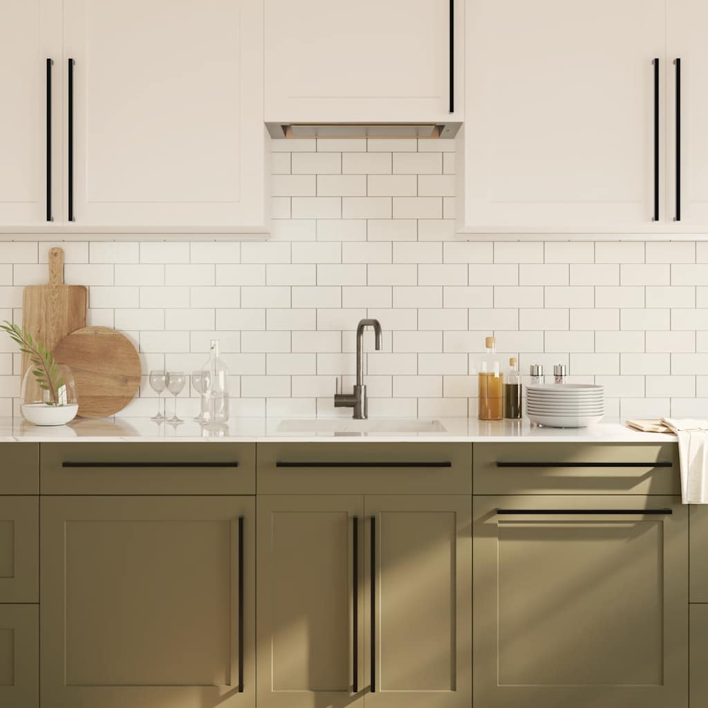 vidaXL Λαβές Ντουλαπιών 5 τεμ. Μαύρες 480 χιλ. από Ανοξείδωτο Ατσάλι