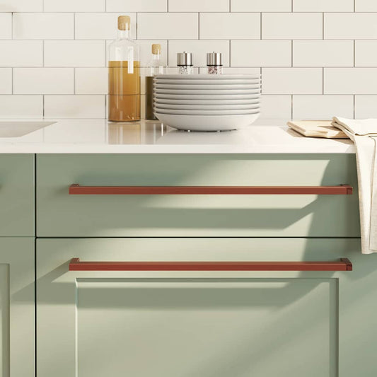 vidaXL Λαβές Ντουλαπιών 5 τεμ. Μπρονζέ 480 χιλ. από Ανοξείδωτο Ατσάλι