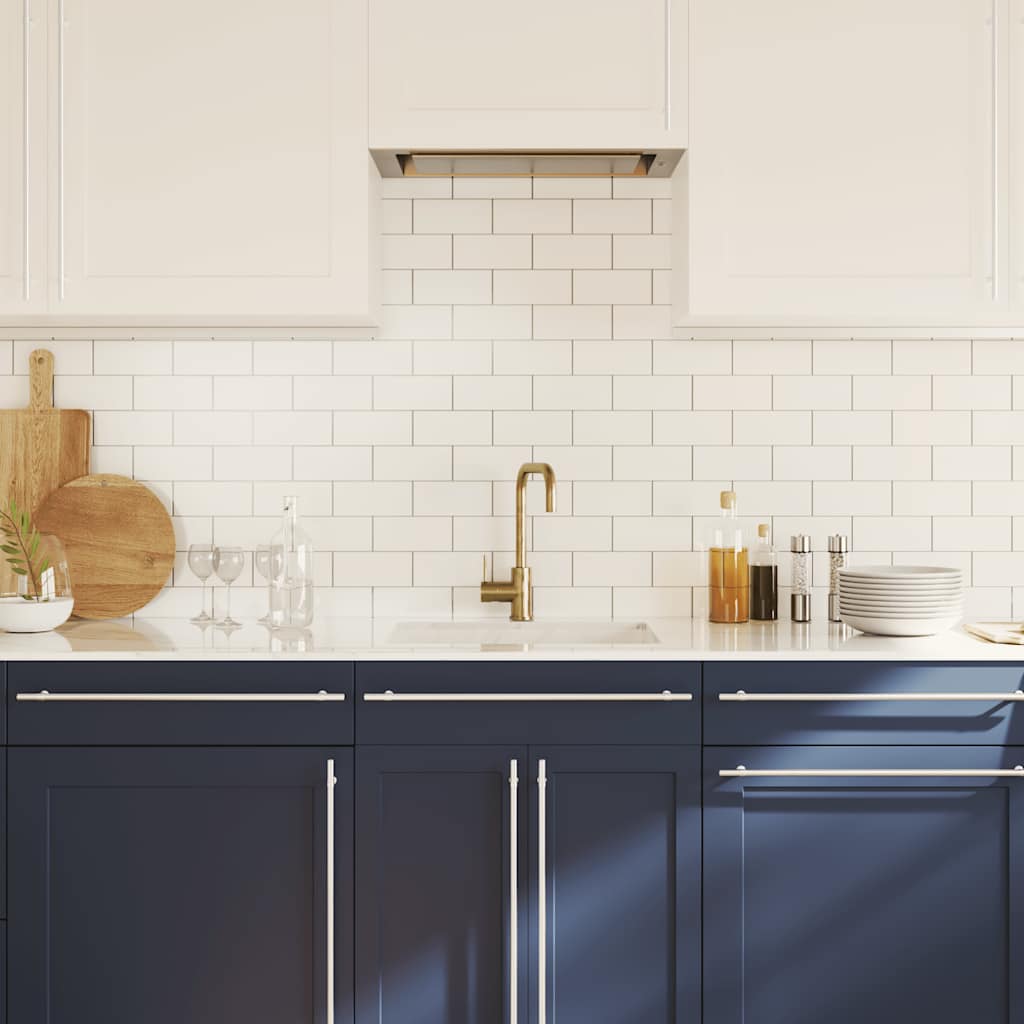 vidaXL Λαβές Ντουλαπιών 5 τεμ. Ασημί 480 χιλ. από Ανοξείδωτο Ατσάλι