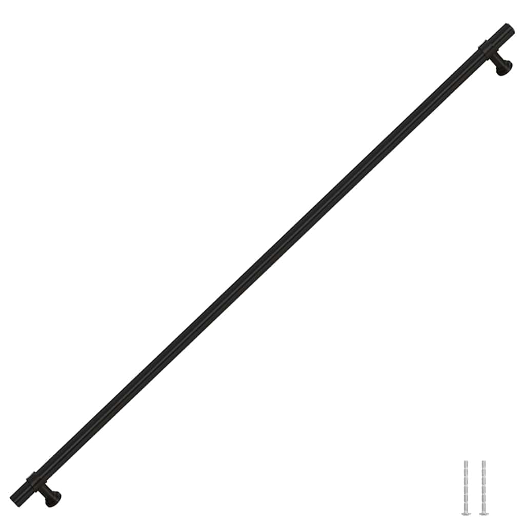 vidaXL Λαβές Ντουλαπιών 5 τεμ. Μαύρες 480 χιλ. από Ανοξείδωτο Ατσάλι