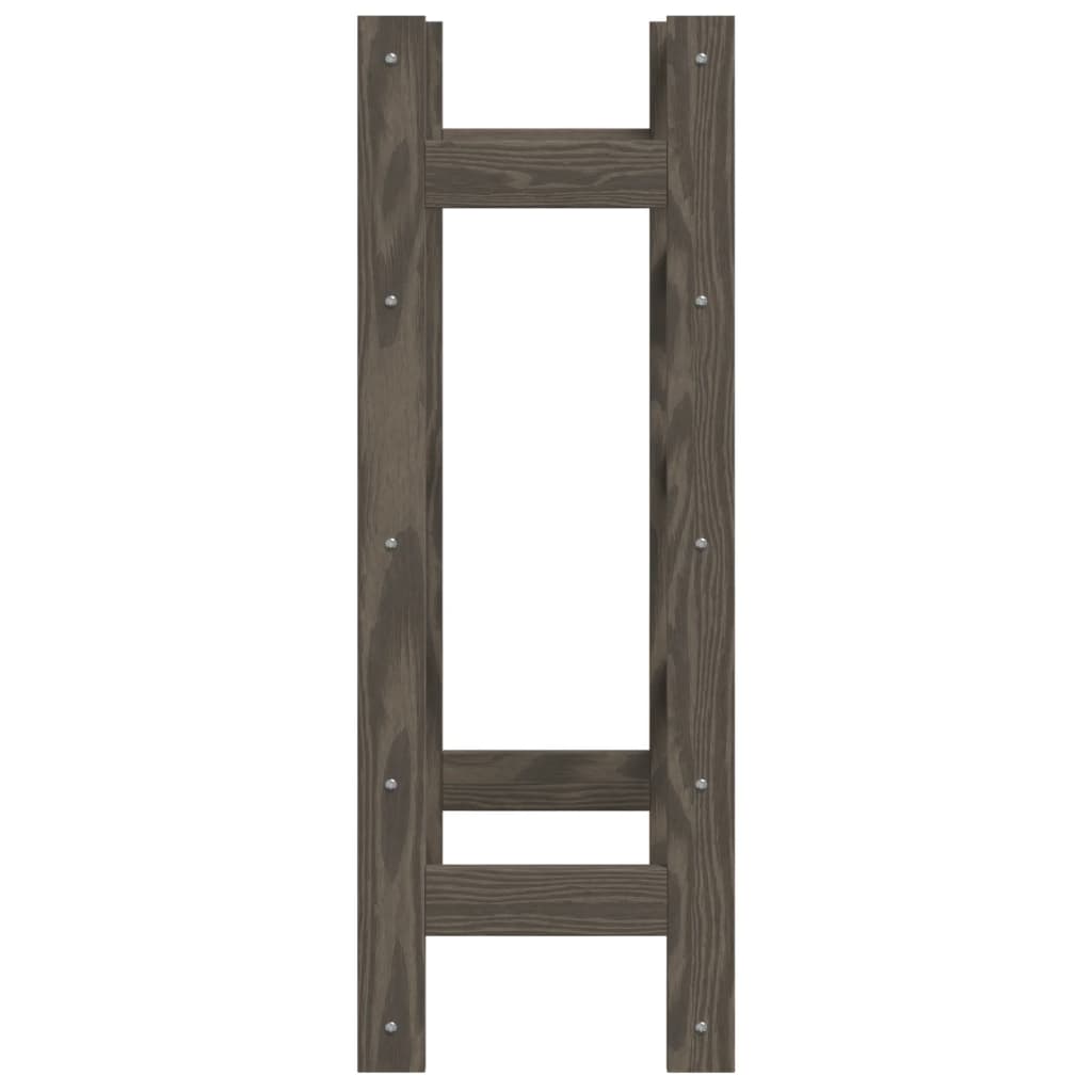 vidaXL Ραφιέρα Κρασιών για 20 Μπουκάλια Γκρι από Μασίφ Ξύλο Πεύκου