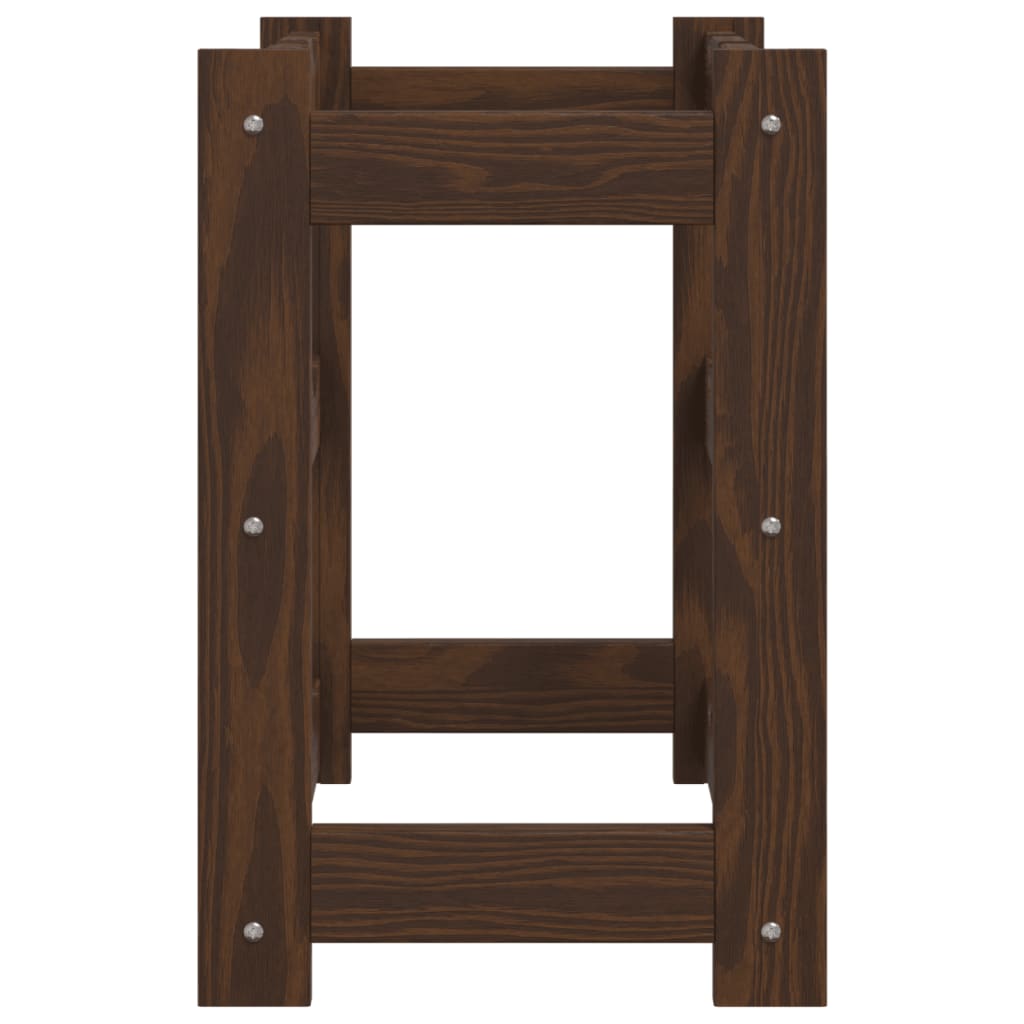 vidaXL Ραφιέρα Κρασιών για 12 Μπουκάλια Καφέ από Μασίφ Ξύλο Πεύκου