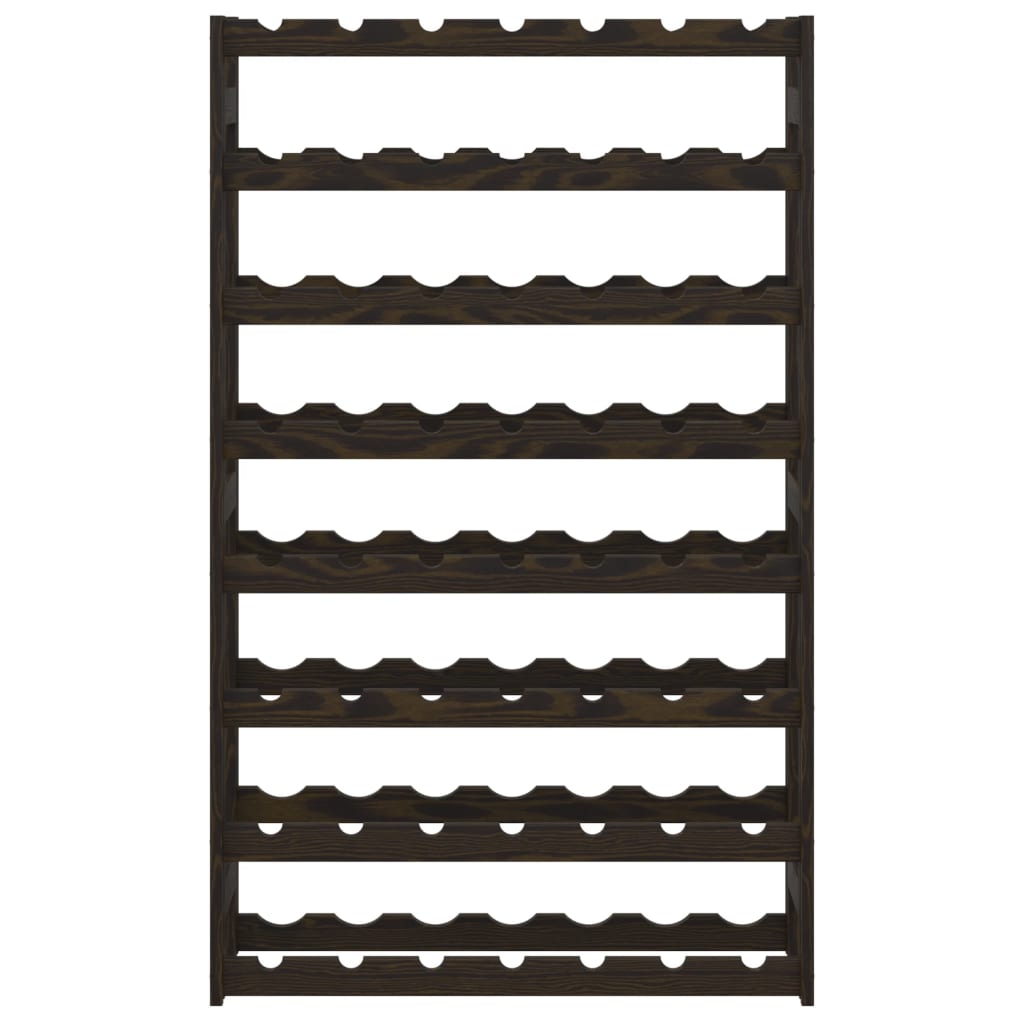 vidaXL Ραφιέρα Κρασιών για 56 Μπουκάλια Μαύρο από Μασίφ Ξύλο Πεύκου