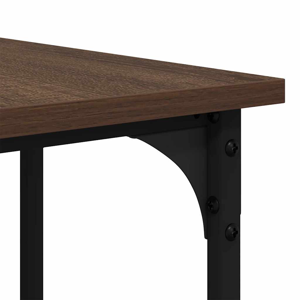 vidaXL Γραφείο Καφέ Δρυς 139x139x75 εκ. από Επεξεργασμένο Ξύλο