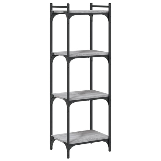 vidaXL Βιβλιοθήκη 4 Επιπέδων Γκρι Sonoma 40x30x120 εκ. Επεξεργ. Ξύλο