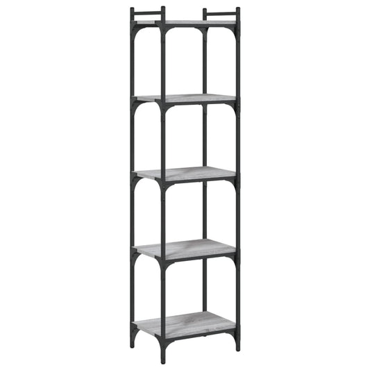 vidaXL Βιβλιοθήκη 5 Επιπέδων Γκρι Sonoma 40x30x154 εκ. Επεξεργ. Ξύλο