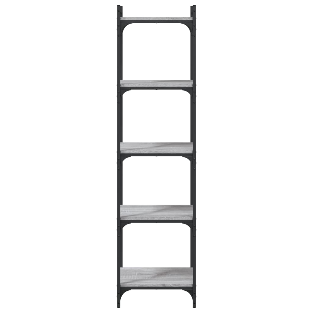 vidaXL Βιβλιοθήκη 5 Επιπέδων Γκρι Sonoma 40x30x154 εκ. Επεξεργ. Ξύλο