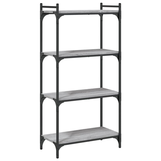 vidaXL Βιβλιοθήκη 4 Επιπέδων Γκρι Sonoma 60x30x120 εκ. Επεξεργ. Ξύλο