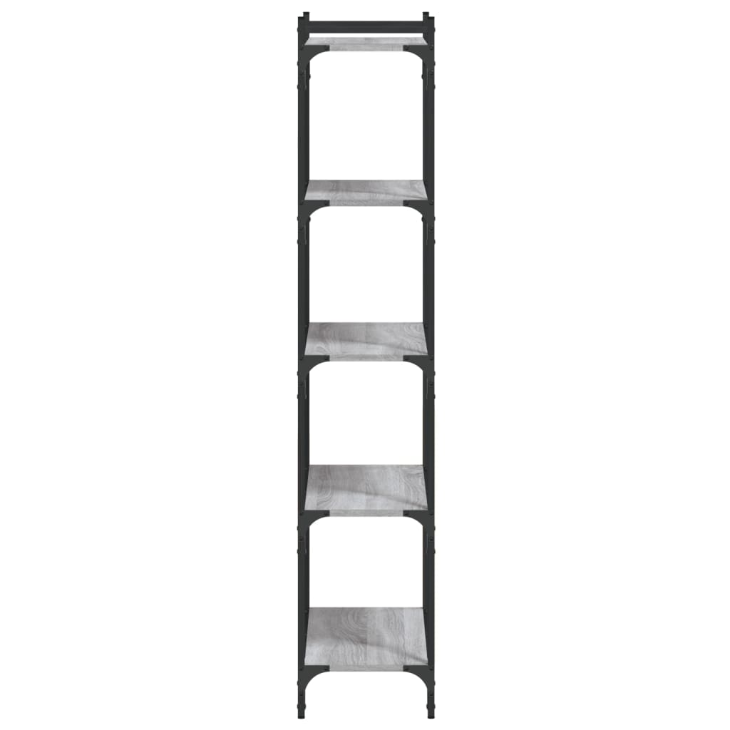 vidaXL Βιβλιοθήκη 5 Επιπέδων Γκρι Sonoma 60x30x154 εκ. Επεξεργ. Ξύλο