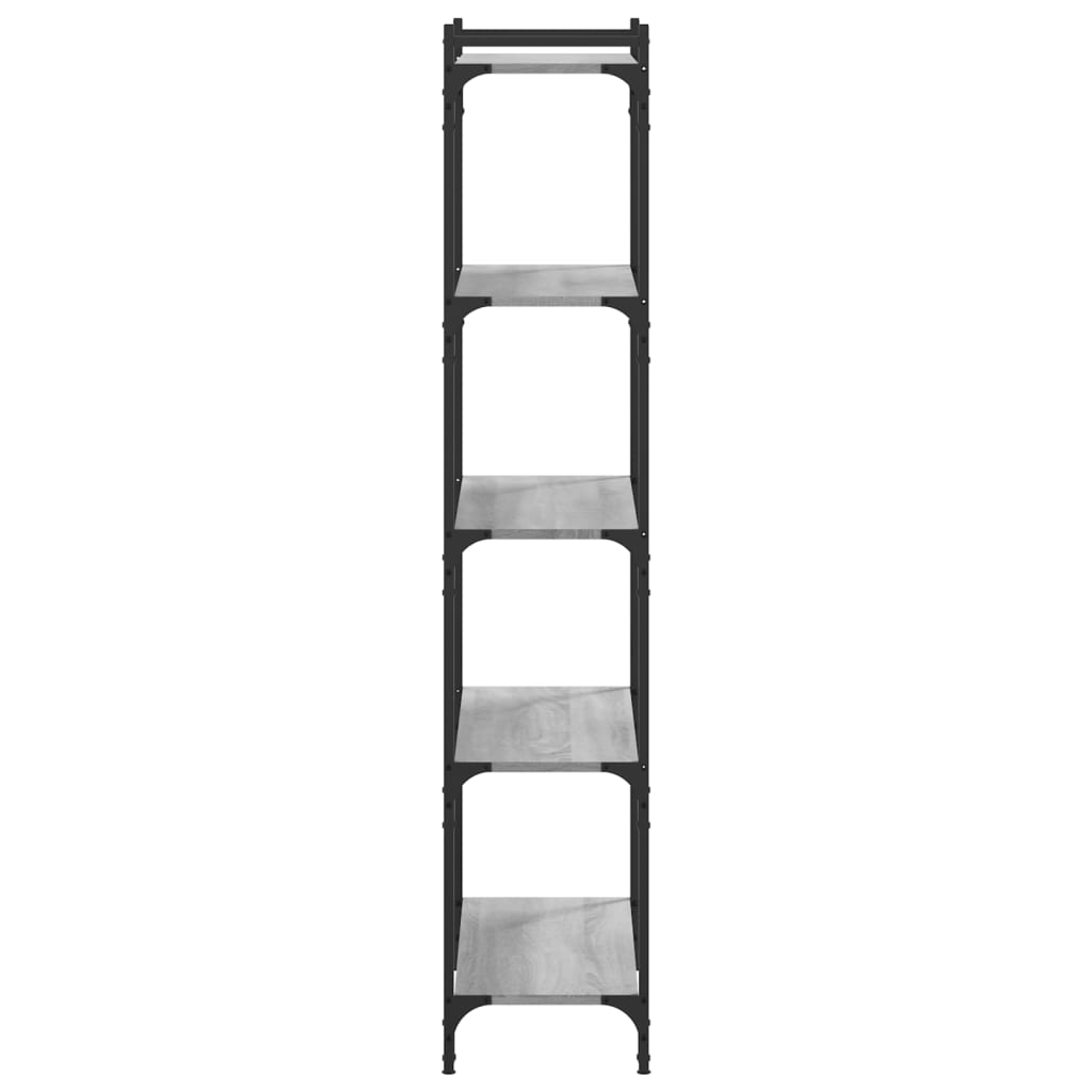 vidaXL Βιβλιοθήκη 5 Επιπέδων Γκρι Sonoma 80x30x154 εκ. Επεξεργ. Ξύλο
