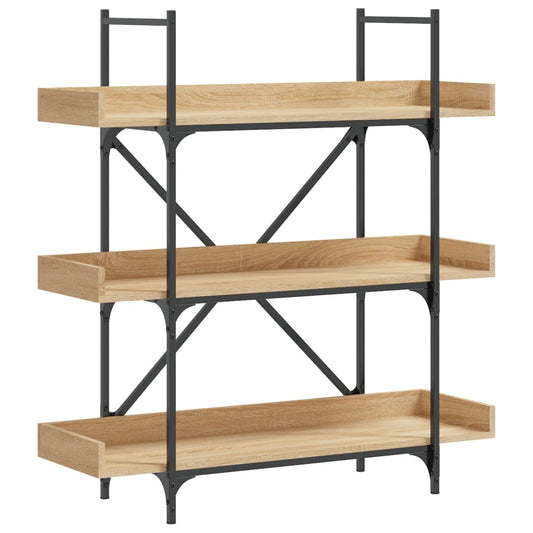 vidaXL Βιβλιοθήκη 3 Επιπέδων Sonoma Δρυς 100x33x108,5εκ. Επεξεργ. Ξύλο
