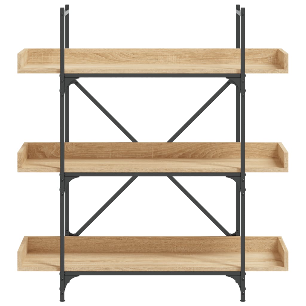 vidaXL Βιβλιοθήκη 3 Επιπέδων Sonoma Δρυς 100x33x108,5εκ. Επεξεργ. Ξύλο