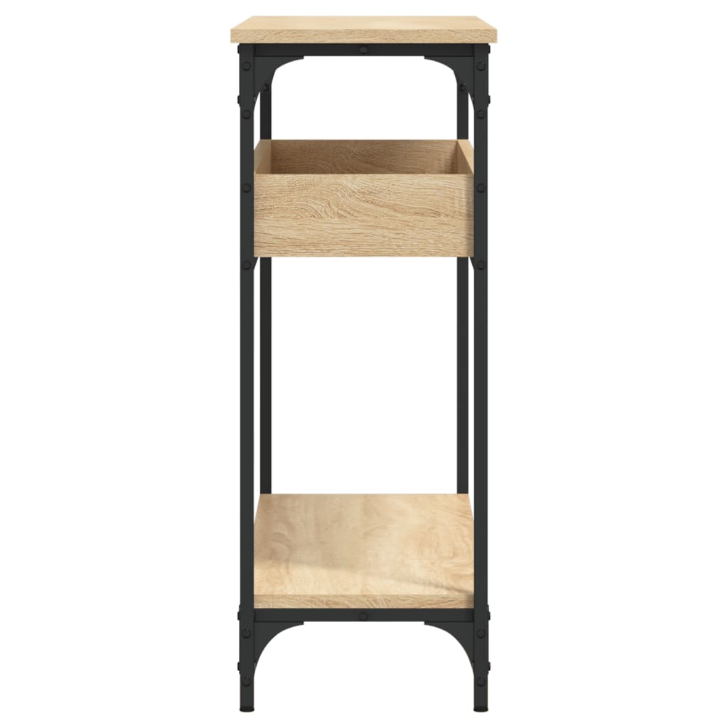 vidaXL Κονσόλα Τραπεζιού με Ράφι από Sonoma Δρυς 100x29x75 εκ. από Τεχνητό Ξύλο