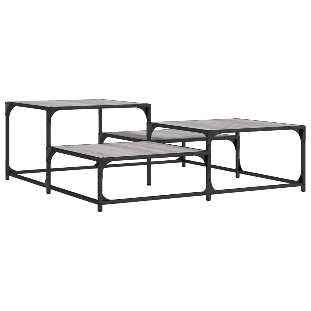 vidaXL Τραπεζάκι Σαλονιού Γκρι Sonoma 107 x 107 x 40 εκ. Επεξεργ. Ξύλο