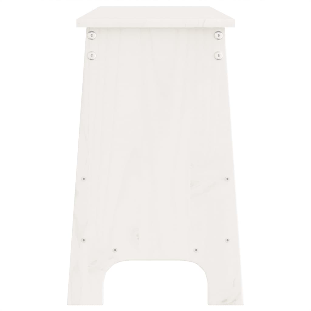 vidaXL Παγκάκι Χολ Λευκό 160x28x45 εκ. από Μασίφ Ξύλο Πεύκου