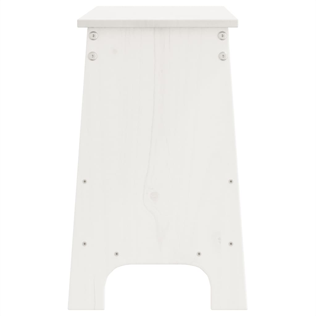 vidaXL Παγκάκι Χολ Λευκό 100 x 28 x 45 εκ. από Μασίφ Ξύλο Πεύκου