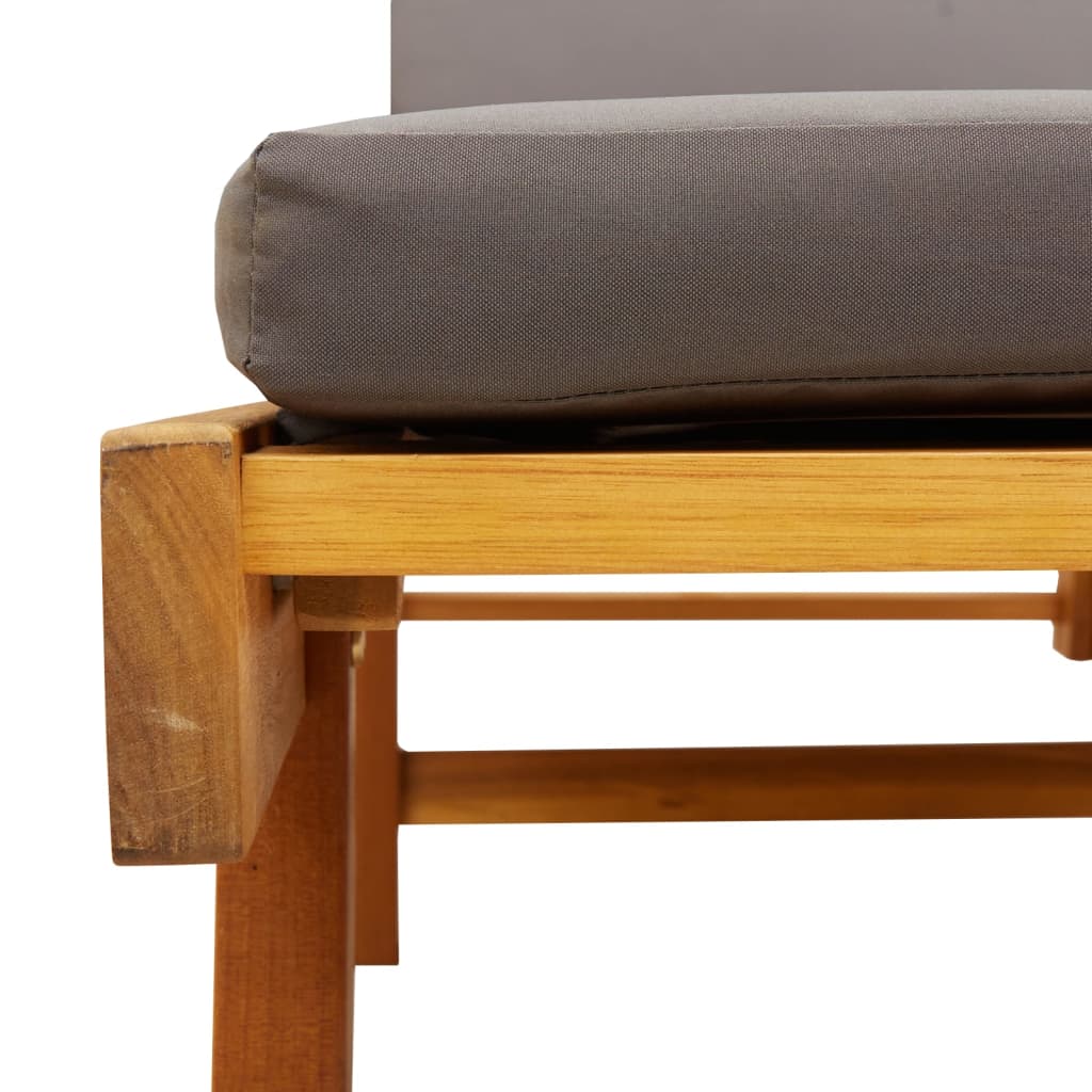 vidaXL Ξαπλώστρες με Μαξιλάρια 2 τεμ. 200x68x83 εκ. Μασίφ Ξύλο Ακακίας