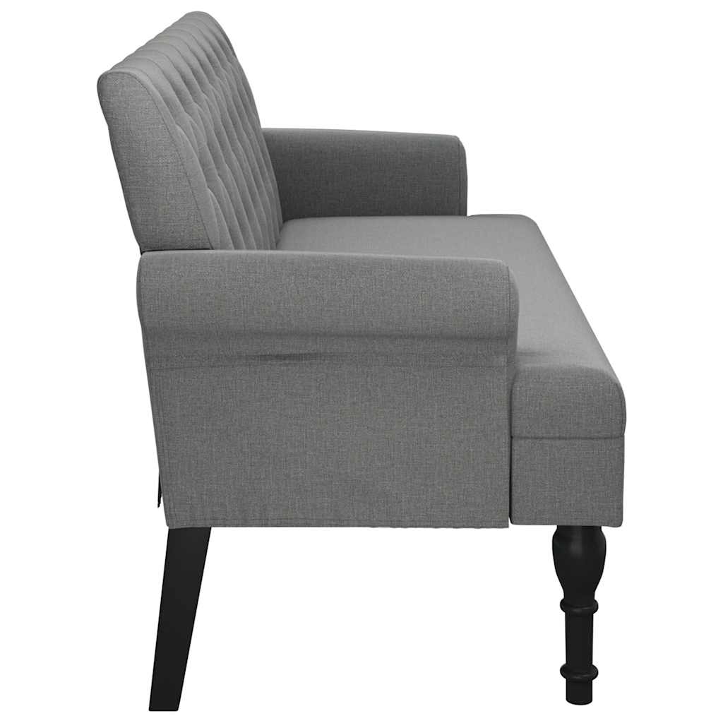 vidaXL Παγκάκι με Πλάτη Σκούρο Γκρι 120 x 62 x 75,5 εκ. Υφασμάτινο
