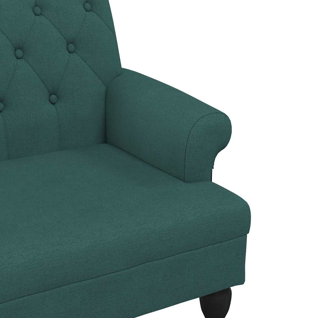 vidaXL Παγκάκι με Πλάτη Σκούρο Πράσινο 120 x 62 x 75,5 εκ. Υφασμάτινο